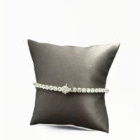 14 karat white gold lab created diamond tennis bracelet