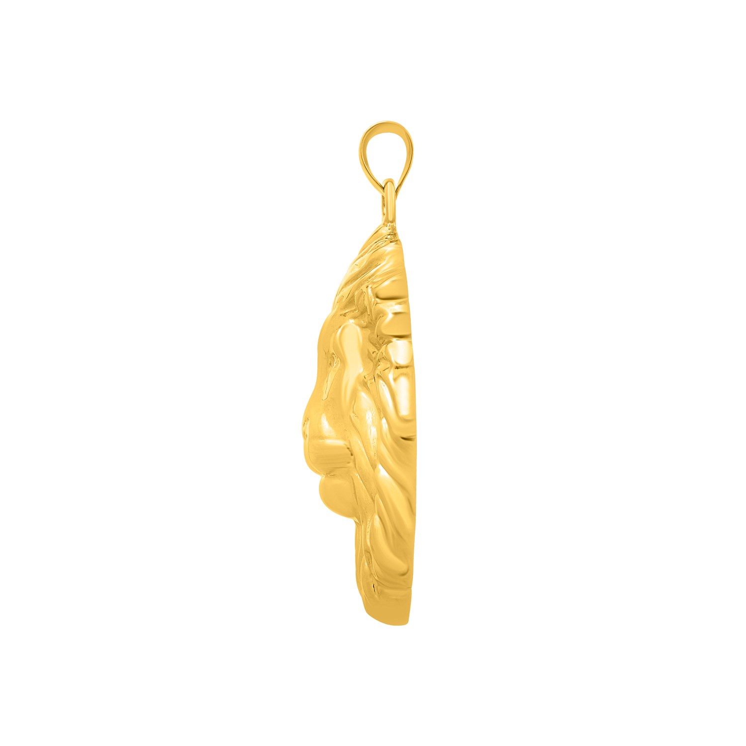 Lions Head Pendant in 14K Yellow Gold - Image 2
