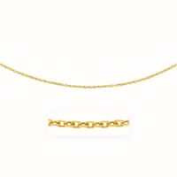 14k Yellow Gold Pendant Chain with Textured Links (3.3 mm)