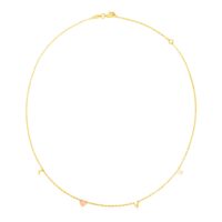14k Two Tone Gold Love Necklace