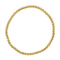 Moon Cut Bead Stretch Bracelet in 14K Yellow Gold (2.90 mm)