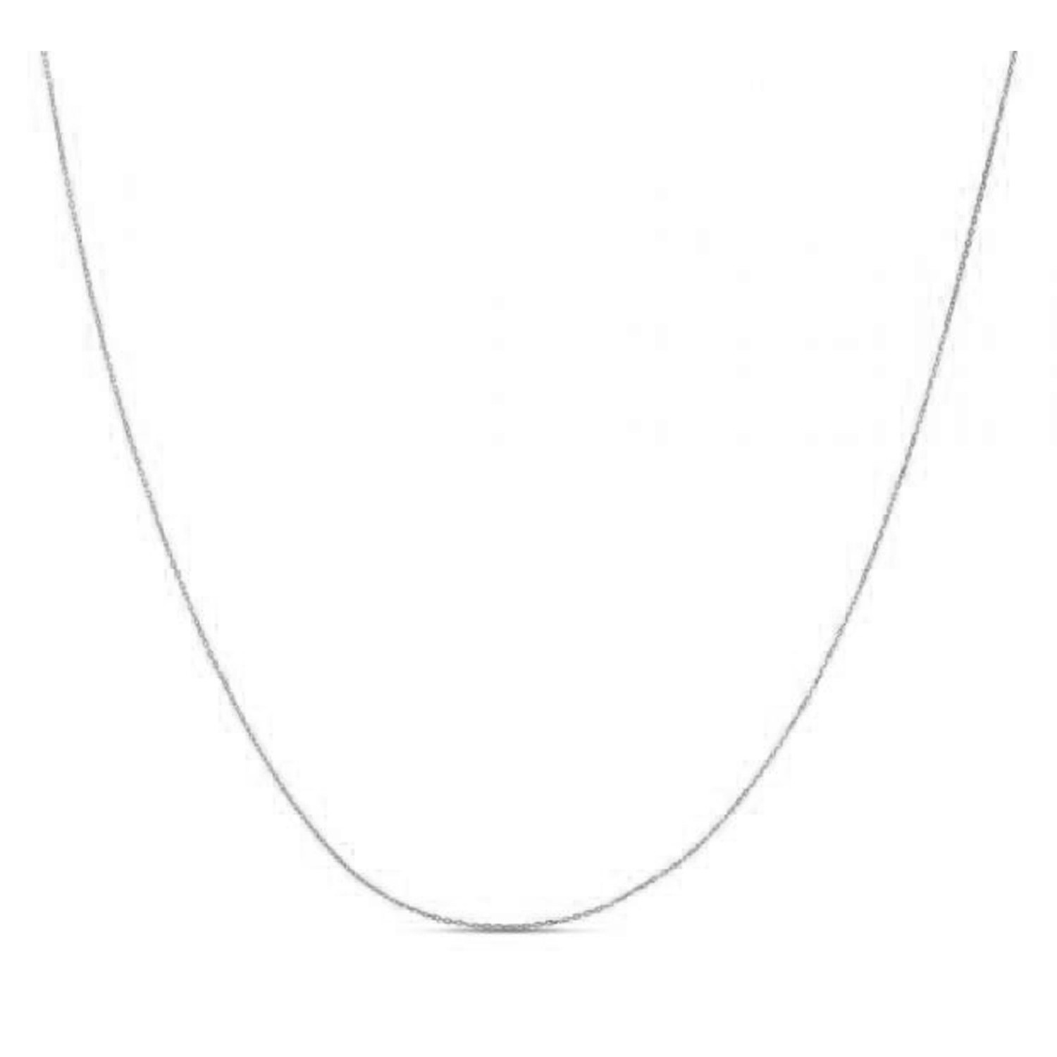 Double Extendable Diamond Cut Cable Chain in White Gold (0.87 mm) - Image 2