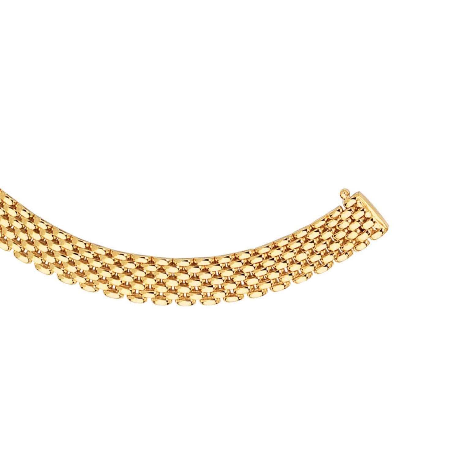 14k Yellow Gold Flexible Panther Line Bracelet (9.00 mm) - Image 2