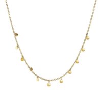 Choker Necklace with Hammered Beads in 14k Yellow Gold