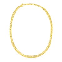 14k Yellow Gold Cuban Chain Choker Necklace