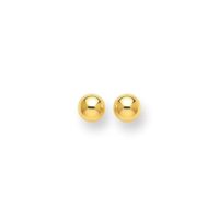 14k Yellow Gold Polished Round Stud Earrings(3mm)