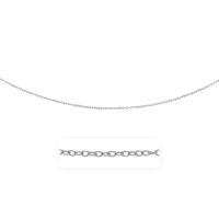 14k White Gold Pendant Chain with Textured Links (2.30 mm)