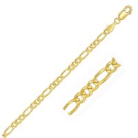 14k Yellow Gold Solid Figaro Chain (4.50 mm)