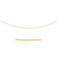 14k Yellow Gold Pendant Chain with Textured Links (2.50 mm)