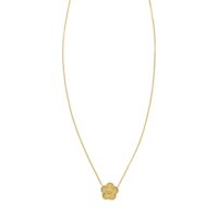 14K Yellow Gold Radiating Flower Necklace