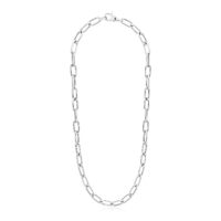Sterling Silver Wide Paperclip Chain Necklace
