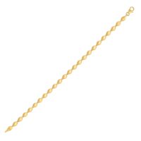 14K Yellow Gold Pebble Bead Chain Bracelet (4.00 mm)