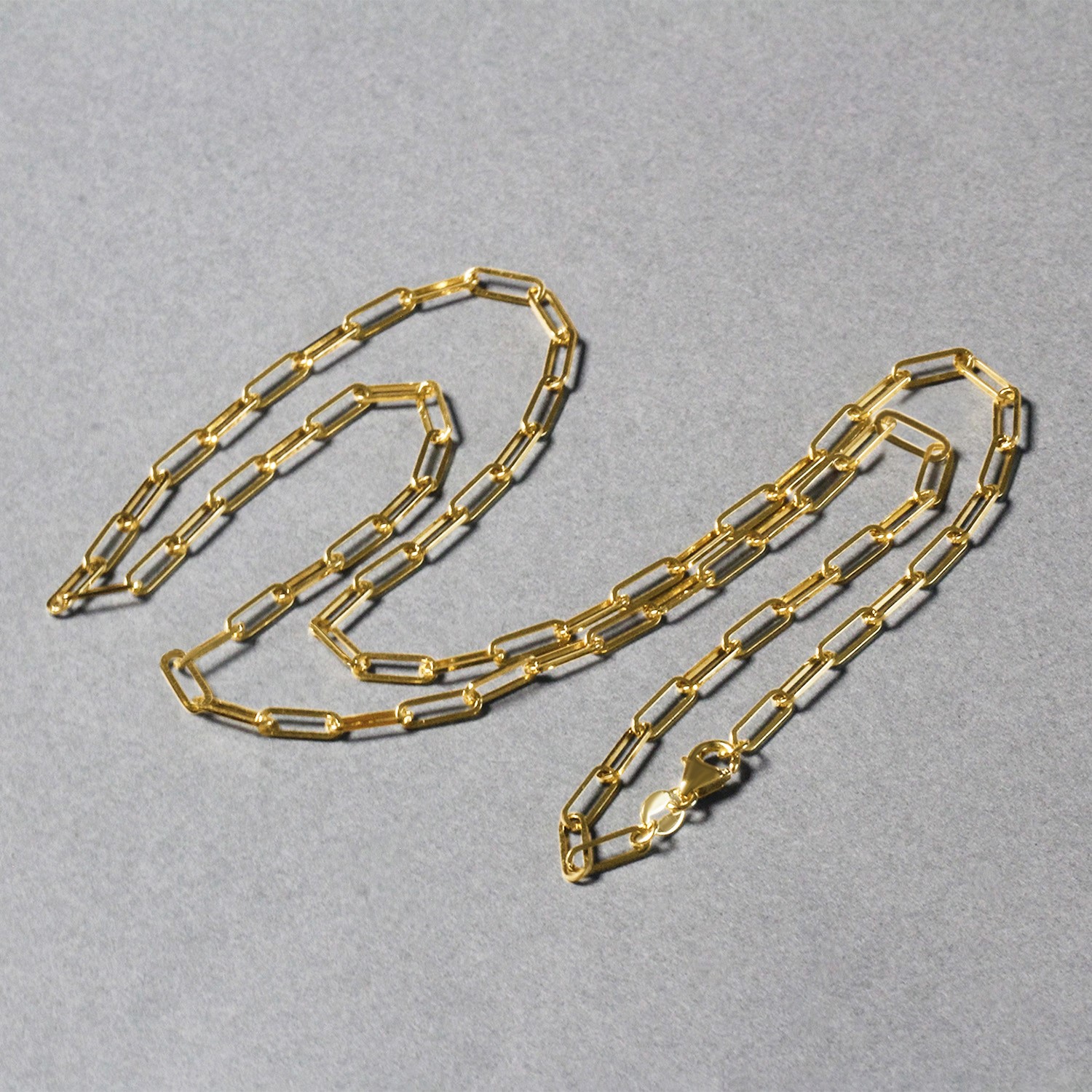 18K Yellow Gold Paperclip Chain (2.50 mm) - Image 5