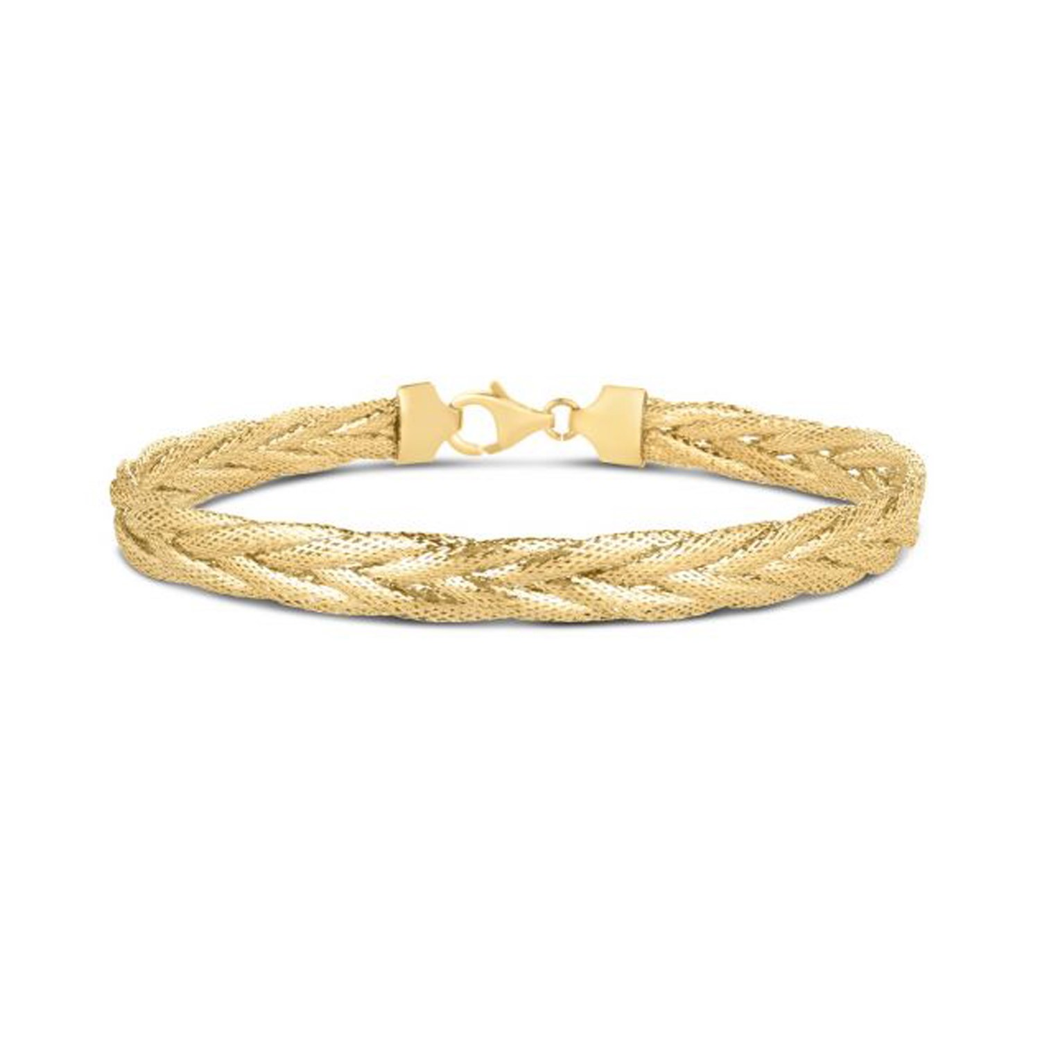 14k Yellow Gold Rapunzel Woven Bracelet (6.00 mm) - Image 2