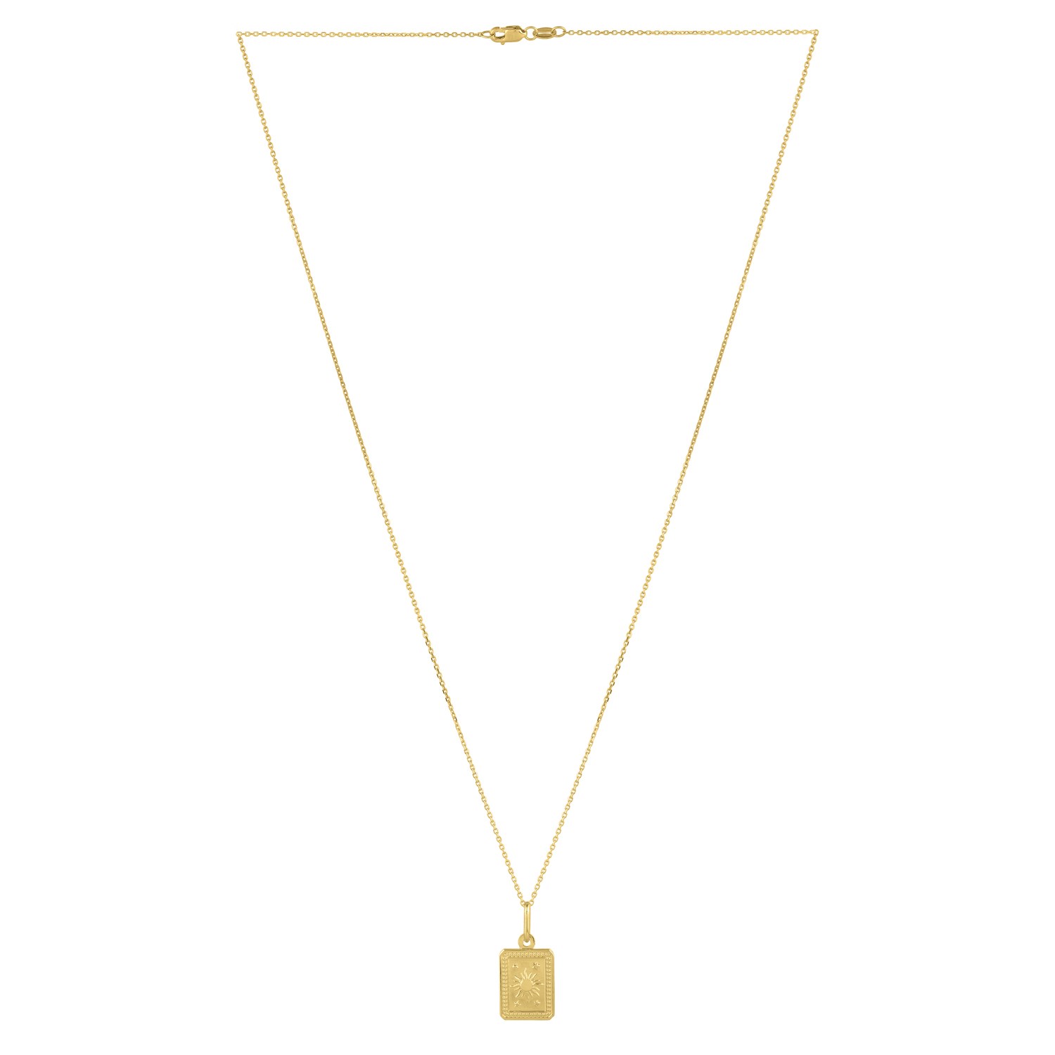 Sun and Stars Necklace in 14K Yellow Gold - Image 2