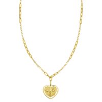 14K Yellow Gold Lucky Forever Heart Necklace
