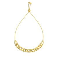 Adjustable Chain Bracelet in 14k Yellow Gold (5.00 mm)
