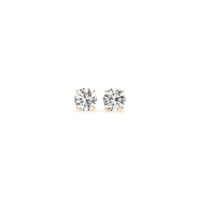 1/2 cttw Lab Grown Round Diamond Stud Earrings 14k Yellow Gold (G/VS2)