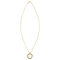 14K Tri Color Gold Interlocking Circle Pendant Necklace