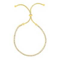 Adjustable Tennis Style Bracelet with Cubic Zirconia in Sterling Silver(5.10 mm)