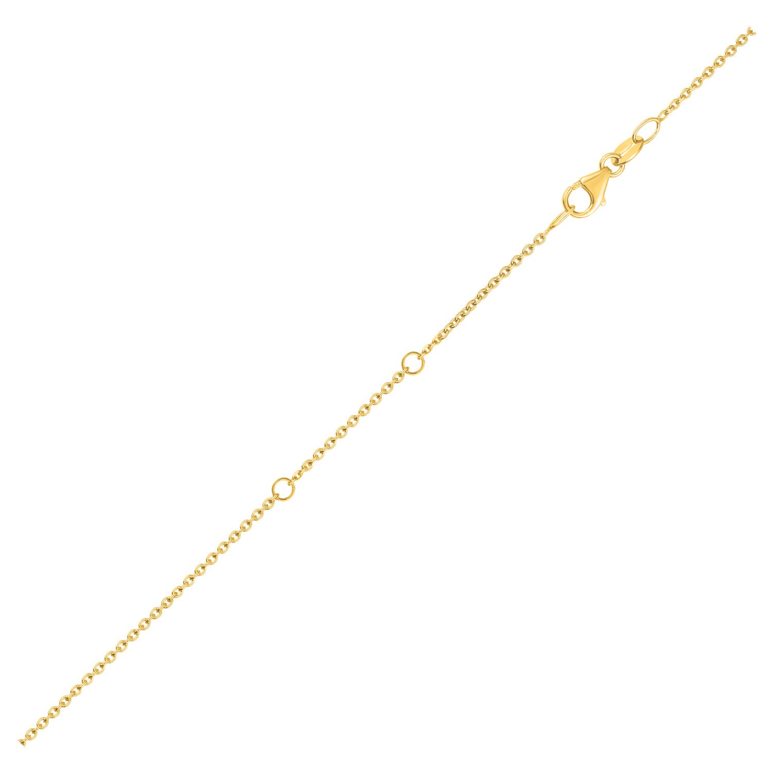 18K Yellow Gold Double Extendable Cable Chain (1.30 mm)