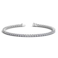 Lab Grown Round Diamond Tennis Bracelet in 14k White Gold (4 cctw F/G VS2/SI1)