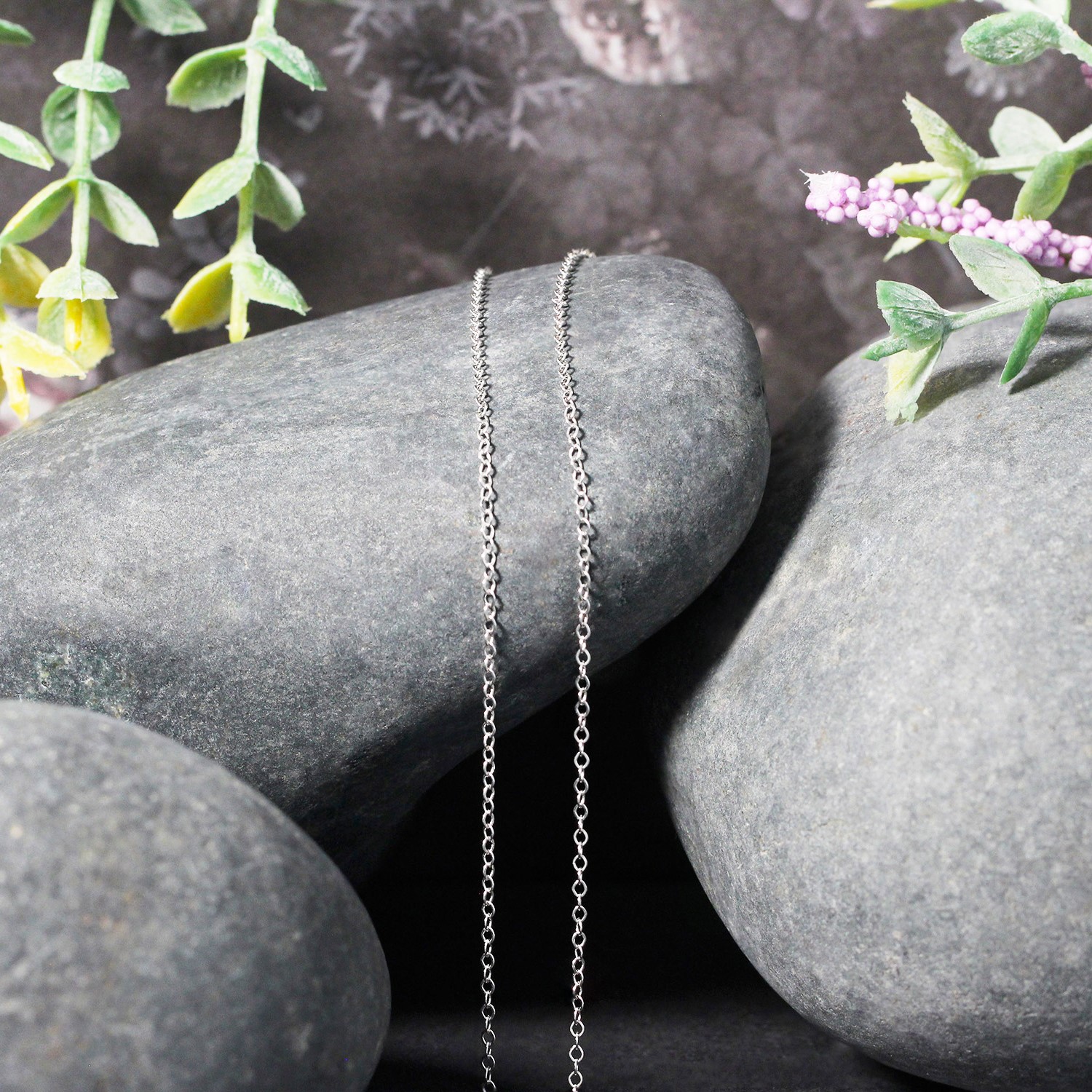 Double Extendable Piatto Chain in 14k White Gold (1.30 mm) - Image 2