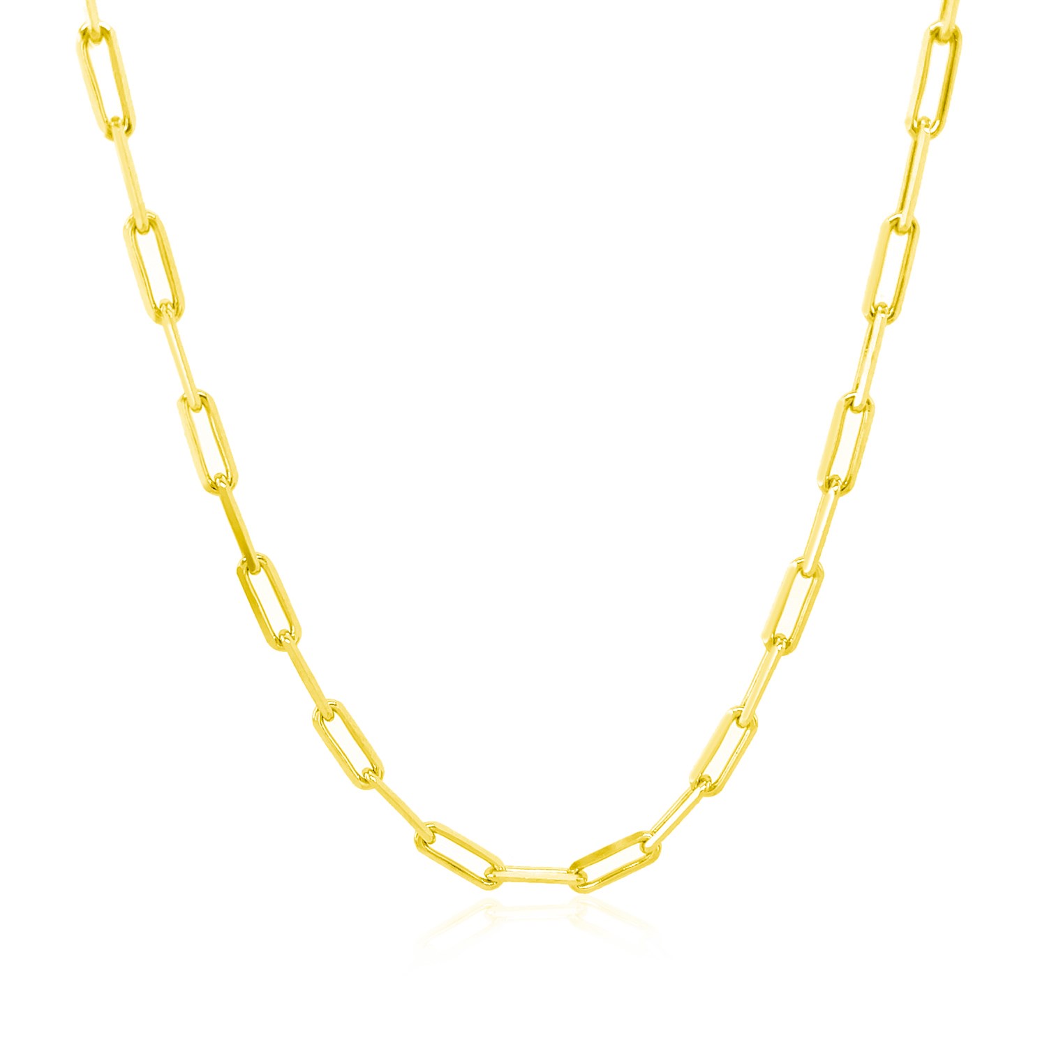 14K Yellow Gold Paperclip Chain (2.50 mm) - Image 2