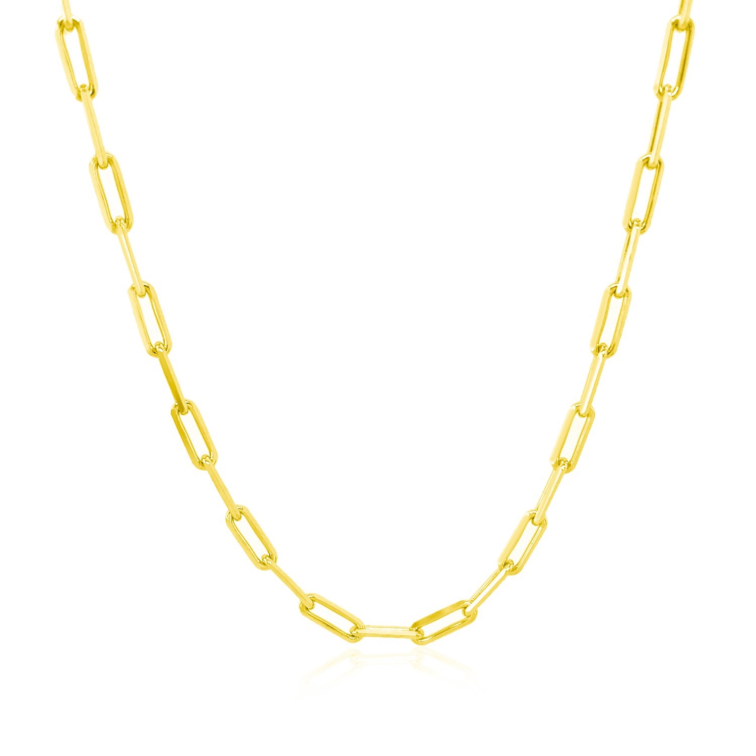 10K Yellow Gold Paperclip Chain (2.50 mm) - Image 2