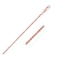 1.50 mm 14K Rose Gold Sparkle Chain