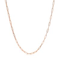 14k Rose Gold Adjustable Paperclip Chain (1.50 mm)