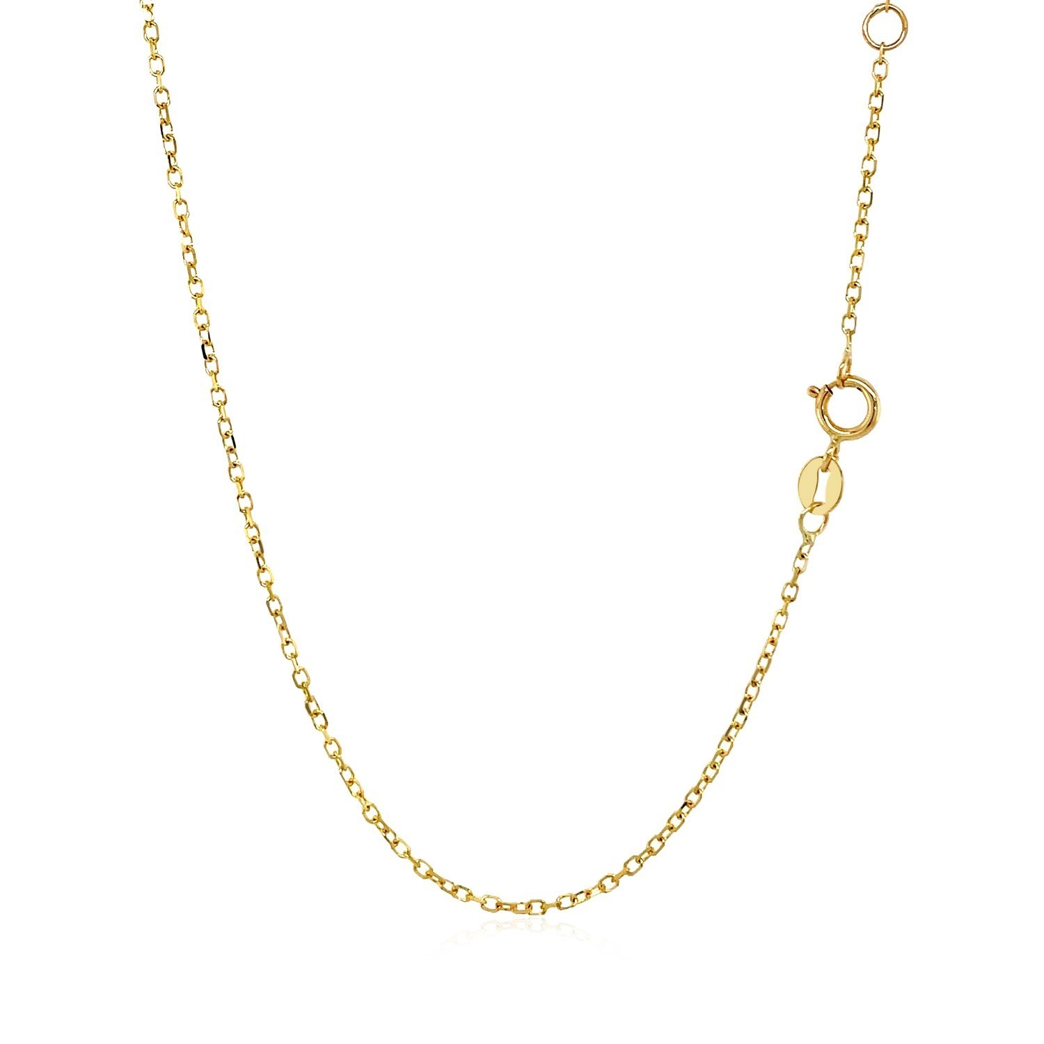 14k Yellow Gold 17 inch Necklace with Round White Topaz - Image 4
