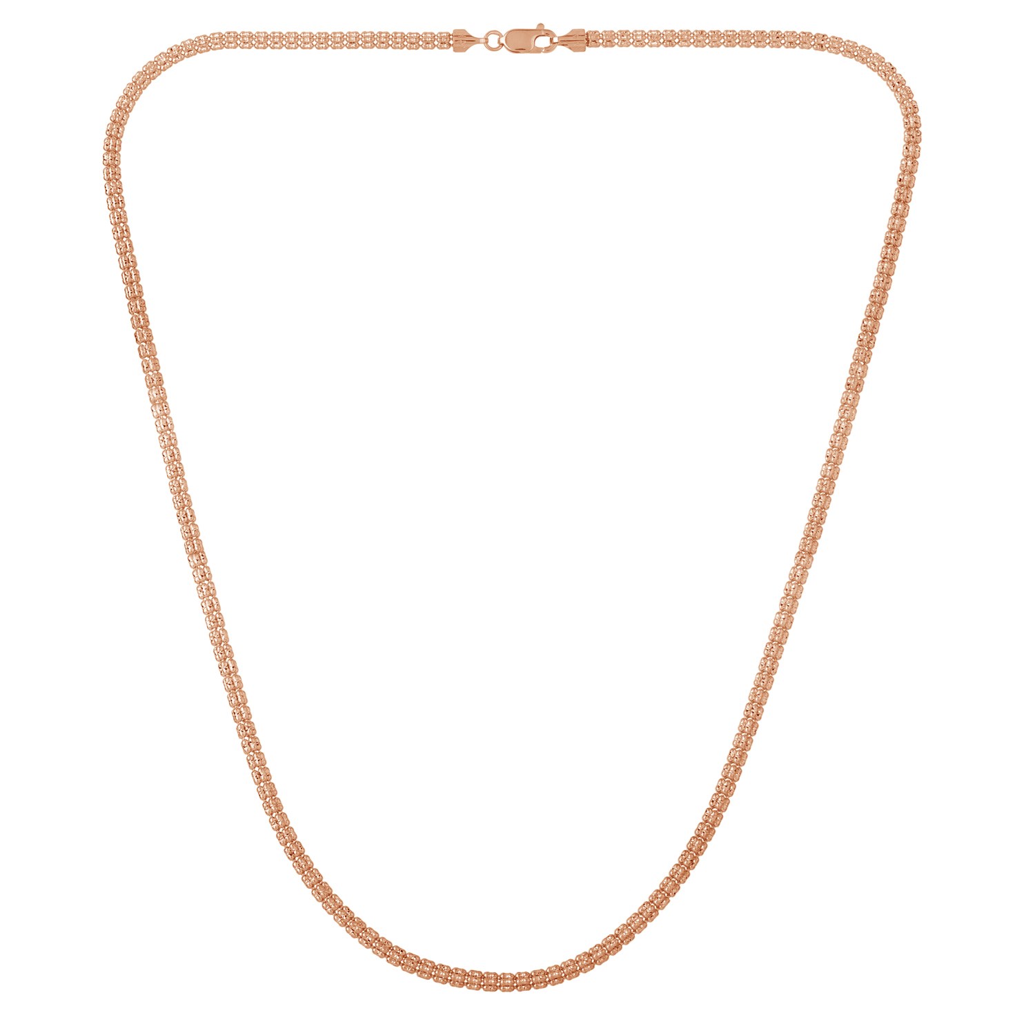 Ice Barrel Chain in 14k Rose Gold (3.1 mm) - Image 3