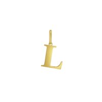 14K Yellow Gold Initial L Charm Pendant