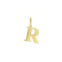 14K Yellow Gold Initial R Charm Pendant