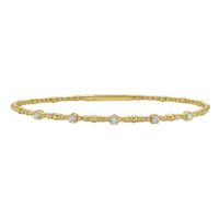 Classic 14K Yellow Gold Beaded Bracelet