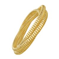 14K Yellow Gold Tubogas Triple Wrap Bangle