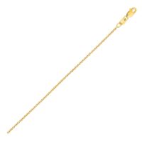 14k Yellow Gold Round Cable Link Chain (2.4 mm)