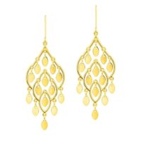 14K Yellow Gold Polished Chandelier Earring