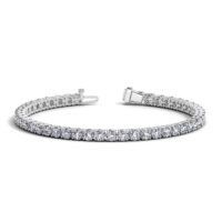 Lab Grown Round Diamond Tennis Bracelet in 14k White Gold (8 cctw F/G VS2/SI1)
