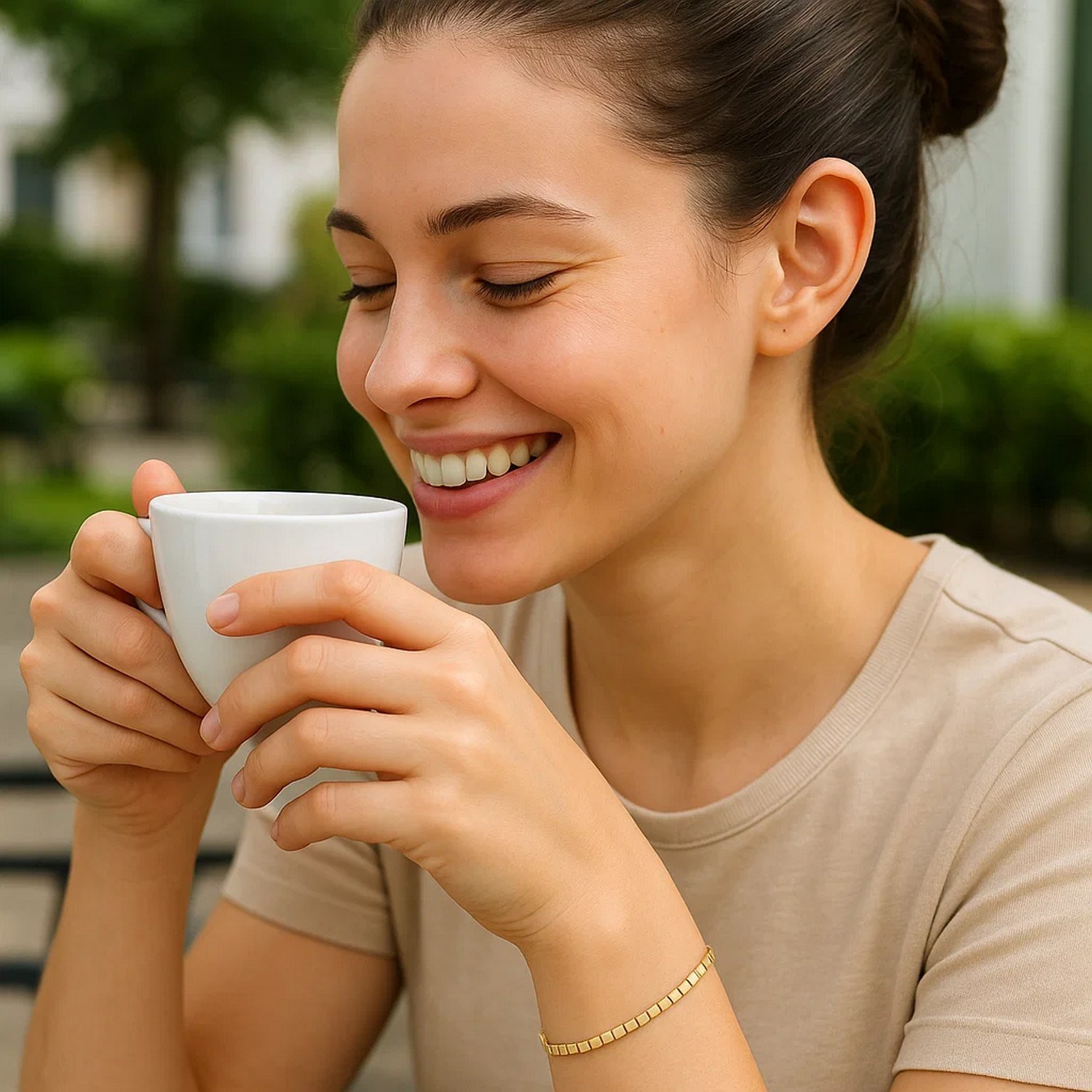 Mini Cube Bracelet in 14K Yellow Gold (2.60 mm) - Image 7