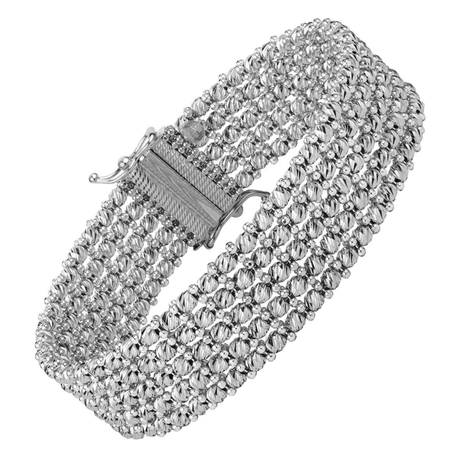 Medium Red Carpet Bracelet in 14K White Gold (14.10 mm)