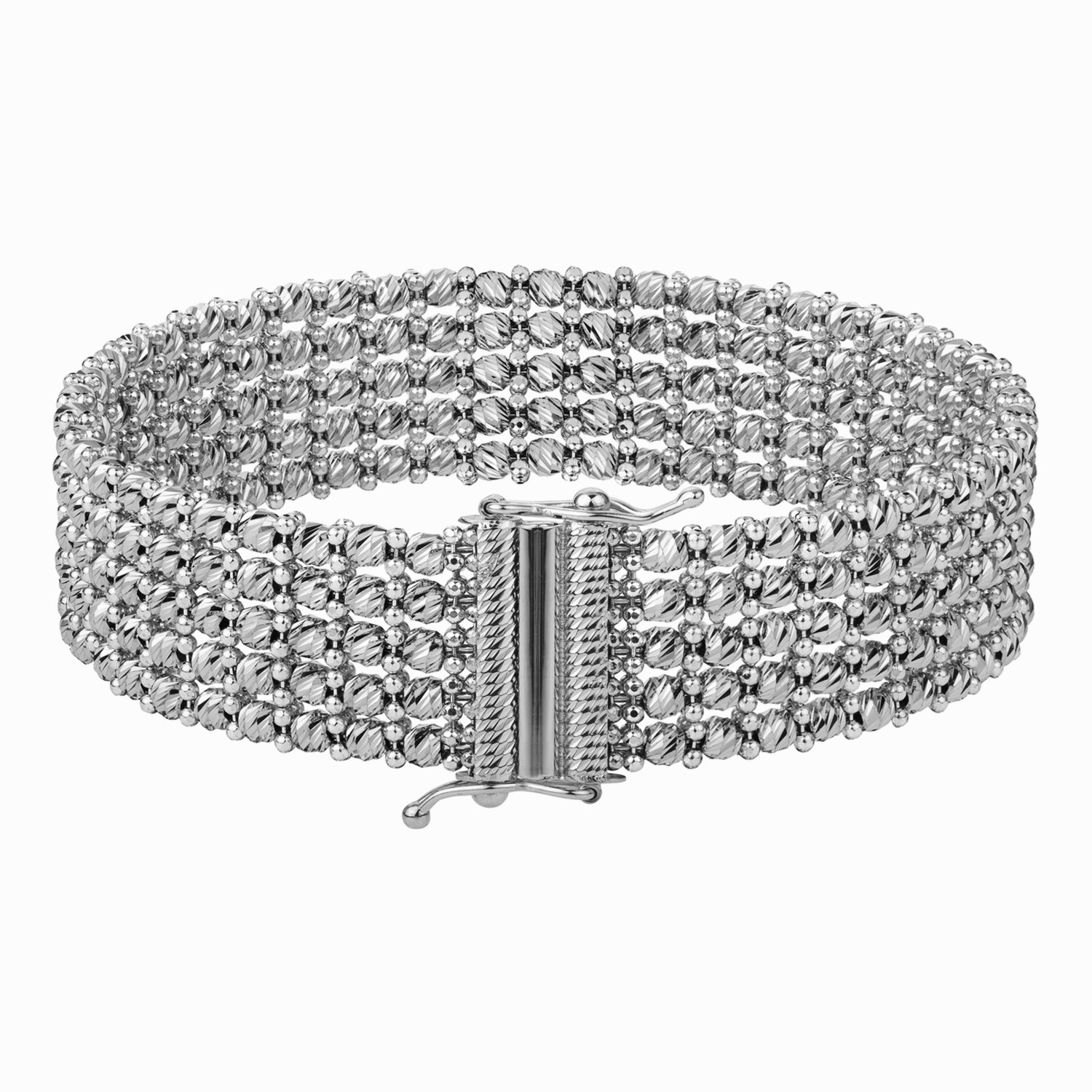Medium Red Carpet Bracelet in 14K White Gold (14.10 mm) - Image 3