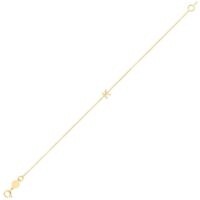 14K Yellow Gold Mini Initial K Bracelet