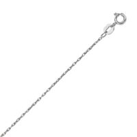 14k White Gold Machine Rope Chain (0.80 mm)