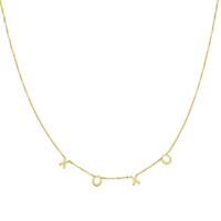 14K Yellow Gold XOXO Necklace