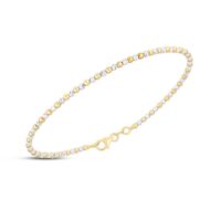 14K Two Tone Gold Pallina Bead Bracelet (2.10 mm)