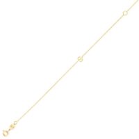 14K Yellow Gold Mini Initial S Bracelet