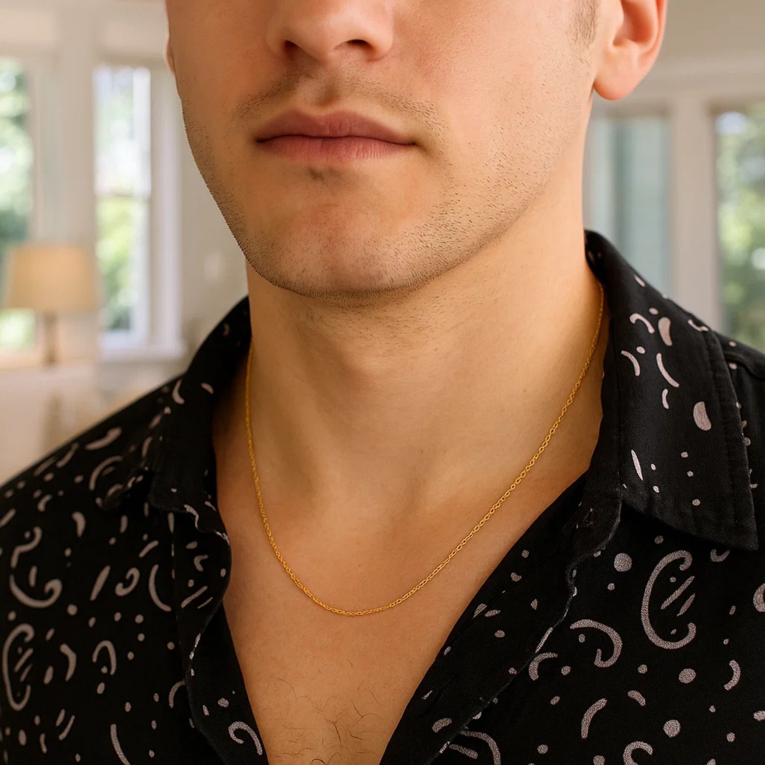 14k Yellow Gold Machine Rope Chain (1.10 mm) - Image 4