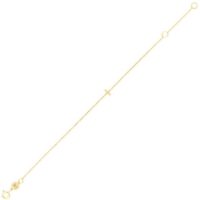14K Yellow Gold Mini Initial I Bracelet